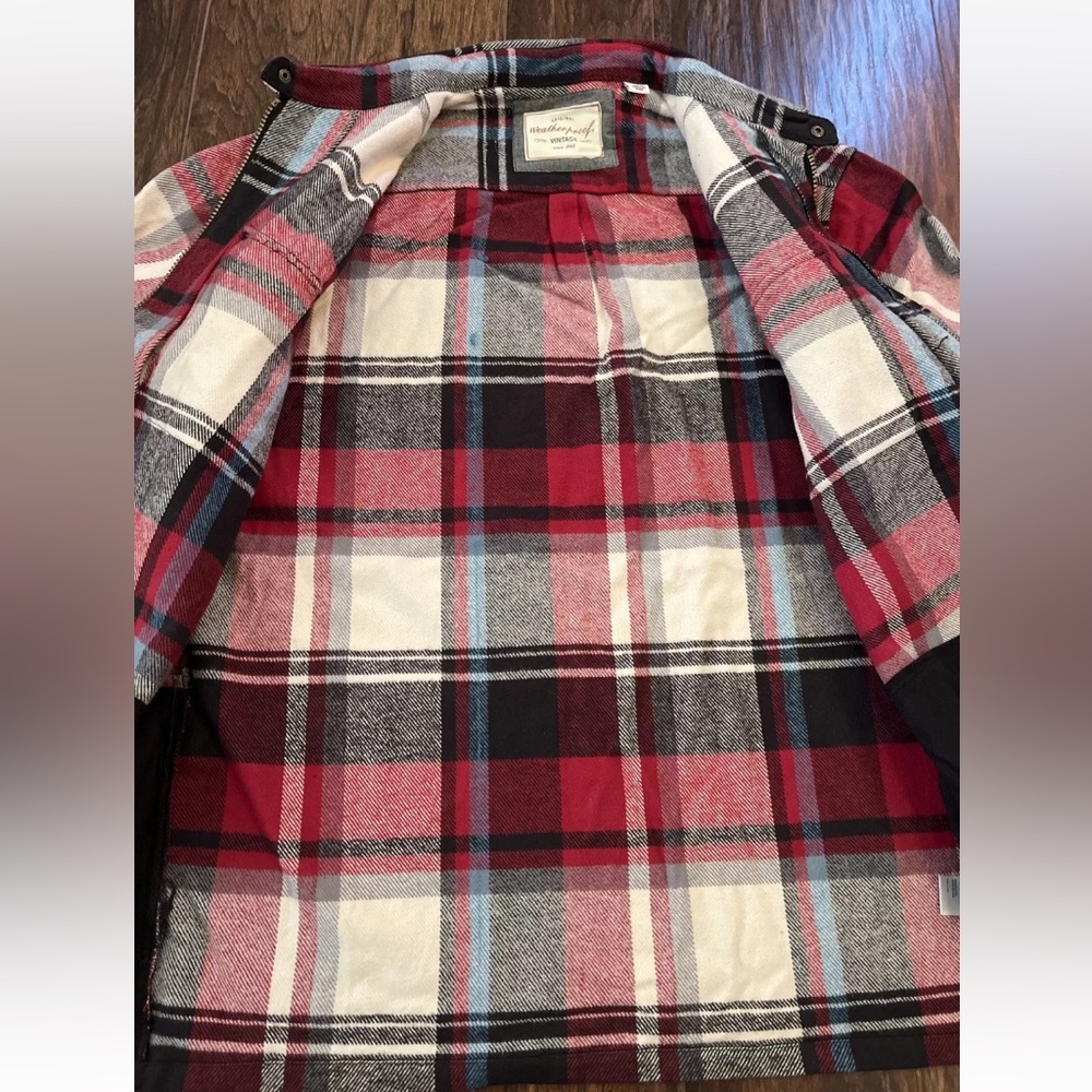 Original Weatherproof Vintage Long Sleeve Flannel Zip Up Shirt - Picture 5 of 7